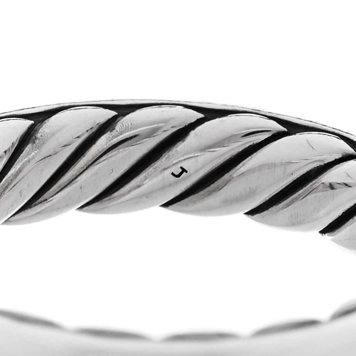 David Yurman Sterling Silver 4mm Cable Classics Band Ring 48 4.5