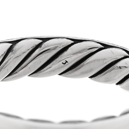 David Yurman Sterling Silver 4mm Cable Classics Band Ring 48 4.5