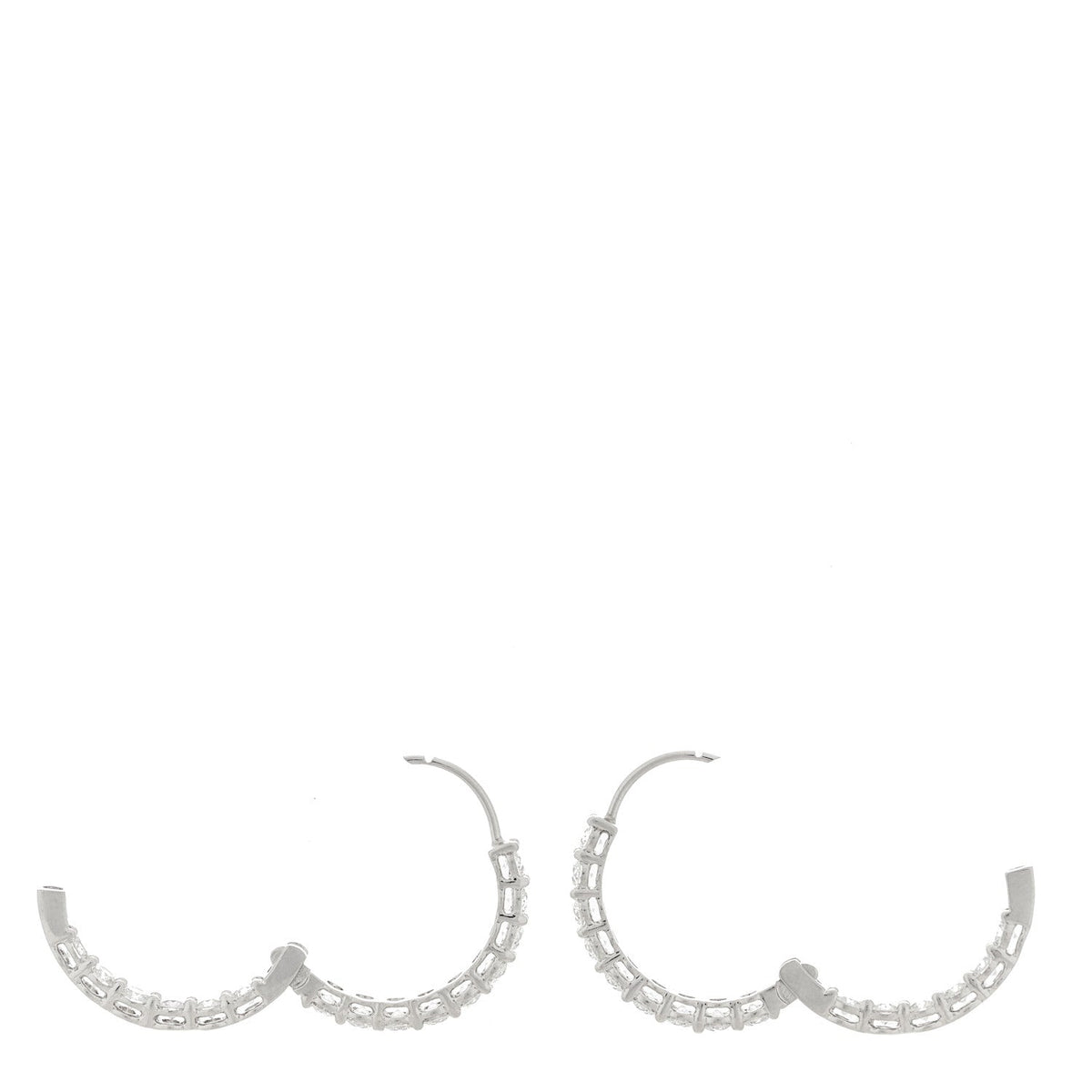 Tiffany Platinum Diamond 2.39ctw Inside-Out Hoop Earrings