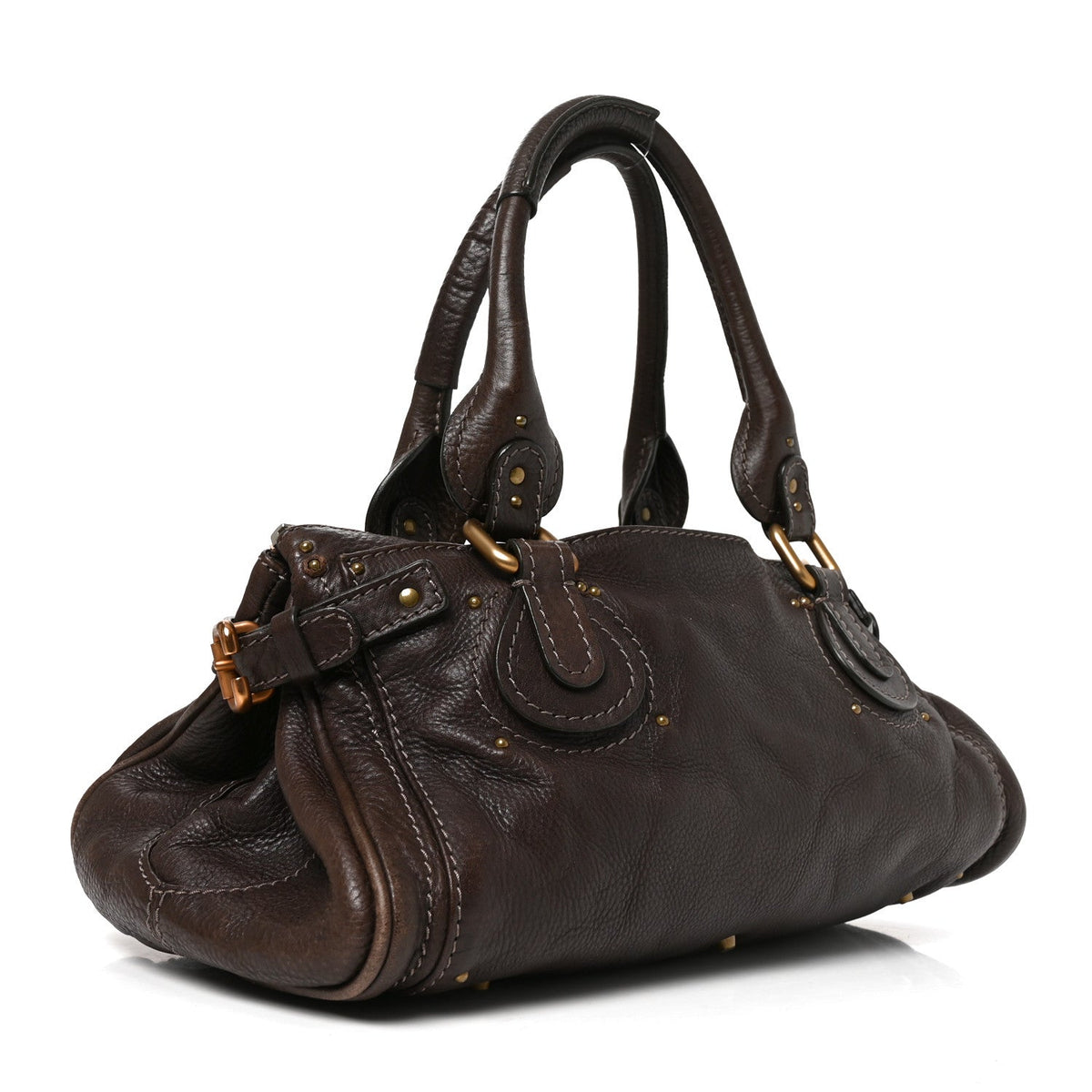 Chloe Calfskin Medium Paddington Satchel Chocolate