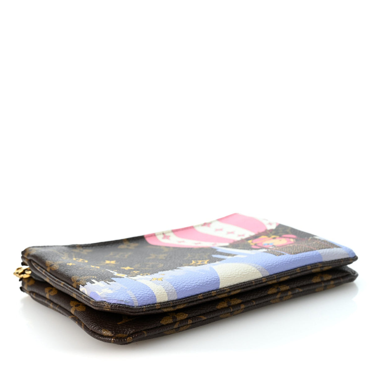 Louis Vuitton Monogram 2019 Christmas Animation Double Zip Pochette