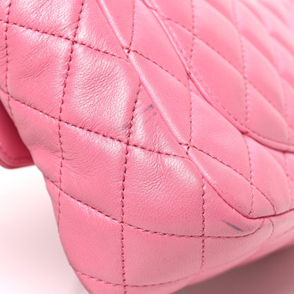 Chanel Lambskin Enamel Quilted Small Candy Hearts Flap Pink