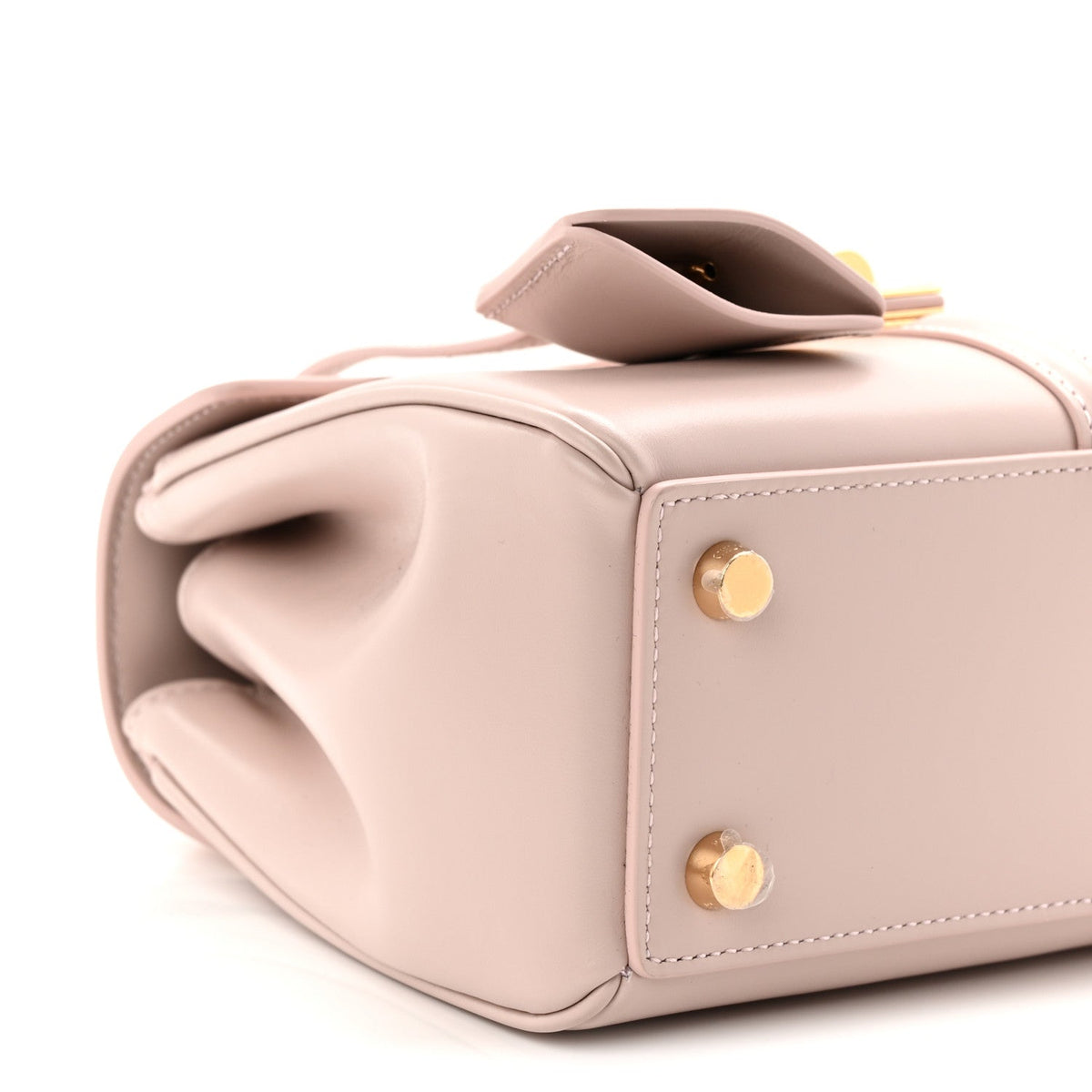 Celine Satinated Calfskin Mini 16 Top Handle Bag Bleached Pink