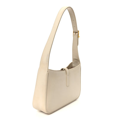 Saint Laurent Smooth Calfskin Le 5 A 7 Hobo Blanc Vintage