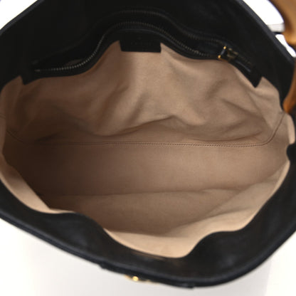 Gucci Textured Calfskin Medium Diana Shoulder Bag Black