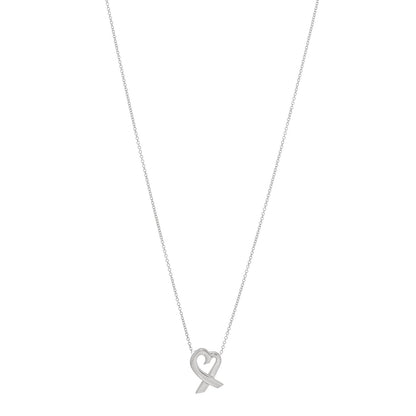 Tiffany Sterling Silver Paloma Picasso Loving Heart Pendant Necklace