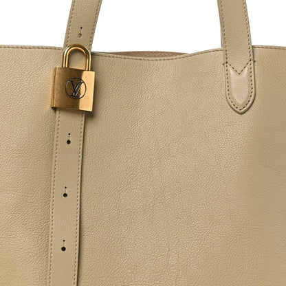 Louis Vuitton Grained Calfskin Low Key Cabas MM Clay