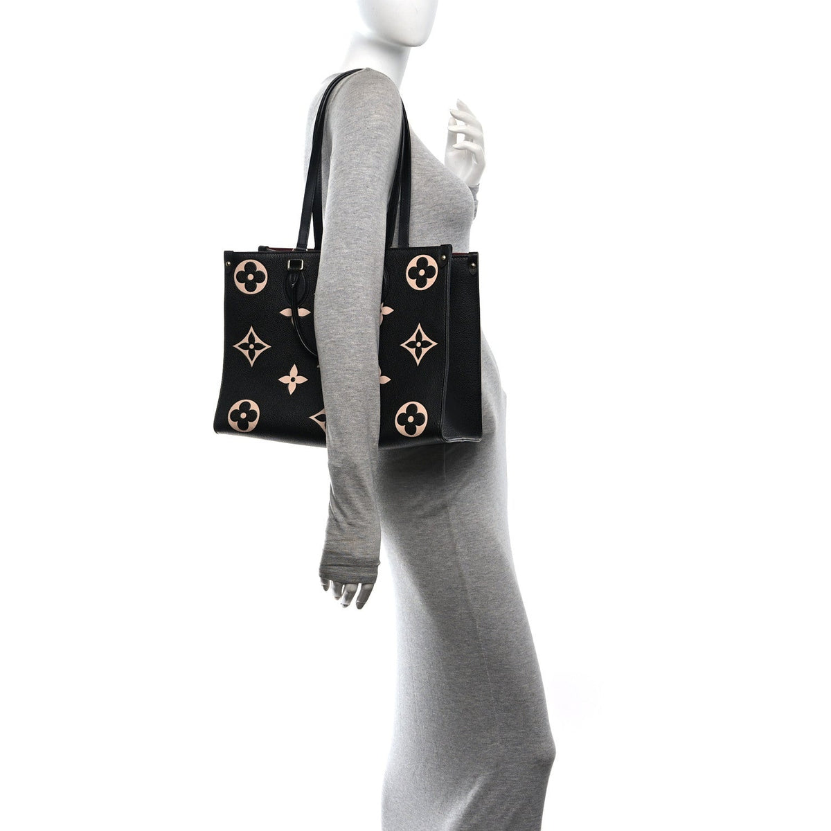 Louis Vuitton Empreinte Monogram Giant Onthego MM Black Beige