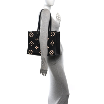 Louis Vuitton Empreinte Monogram Giant Onthego MM Black Beige