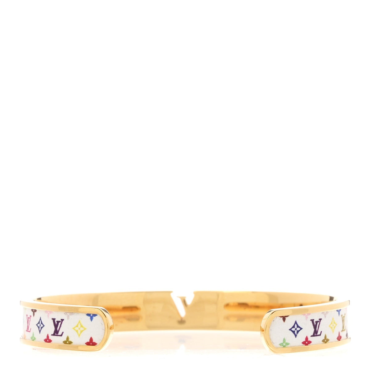 Louis Vuitton Monogram Multicolor LV Initiales Bracelet S White