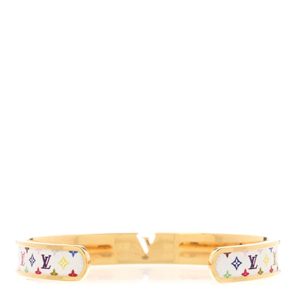 Louis Vuitton Monogram Multicolor LV Initiales Bracelet S White