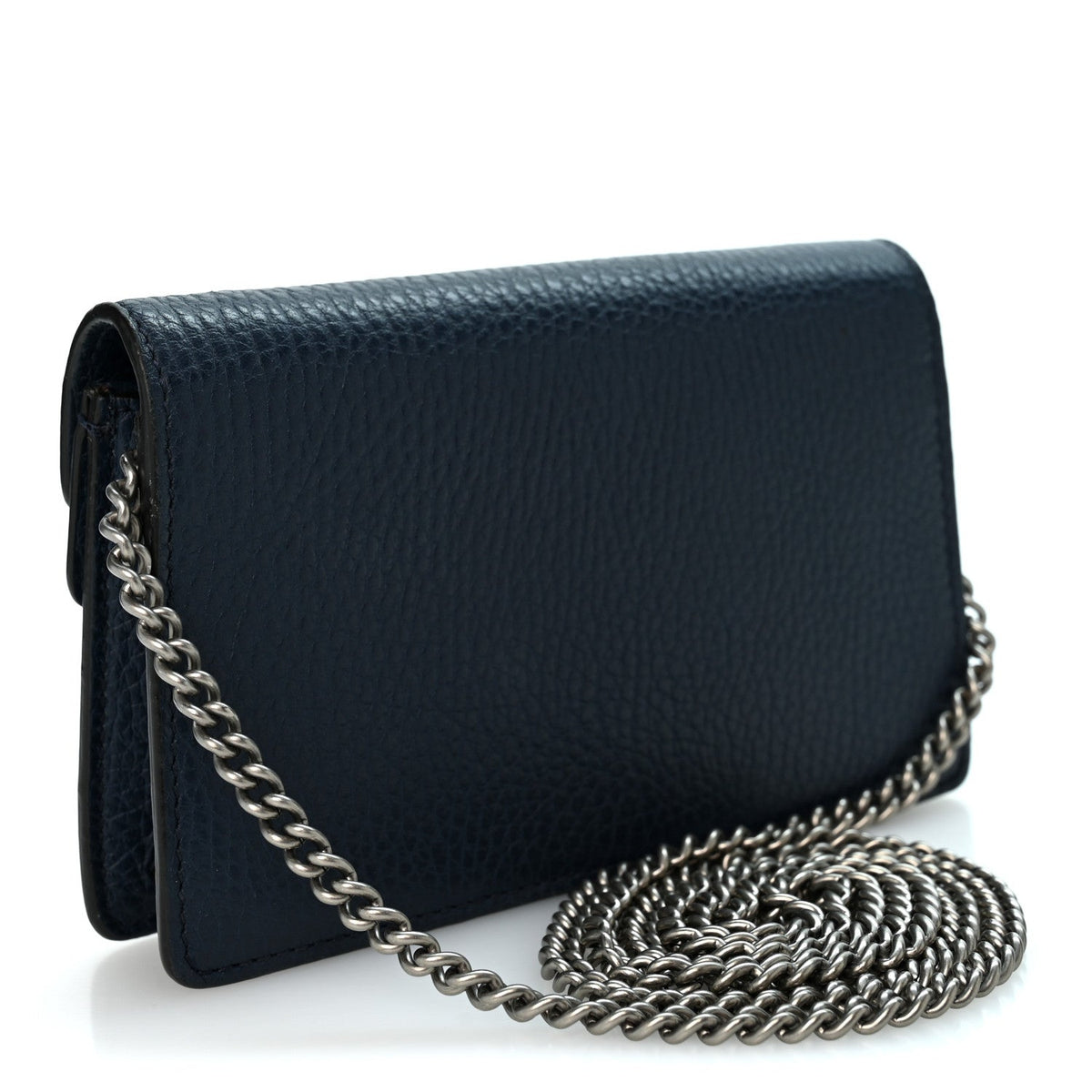 Gucci Dollar Calfskin Crystal Super Mini Dionysus Shoulder Bag Blue Agata