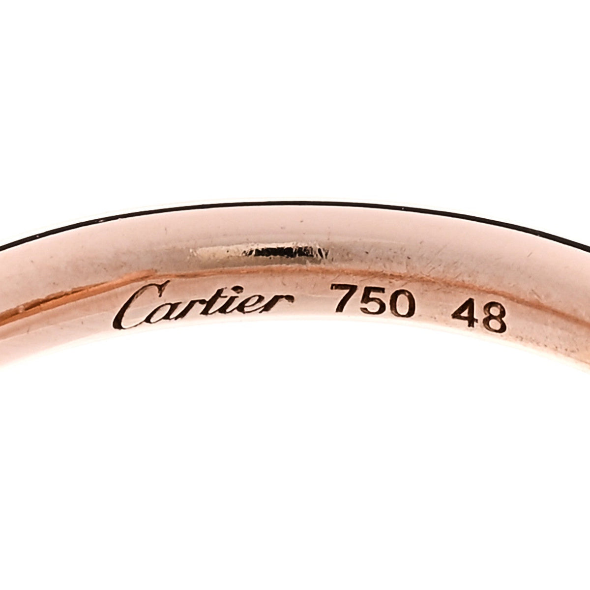 Cartier 18K Pink Gold Diamond Entrelaces Ring 48 4.5