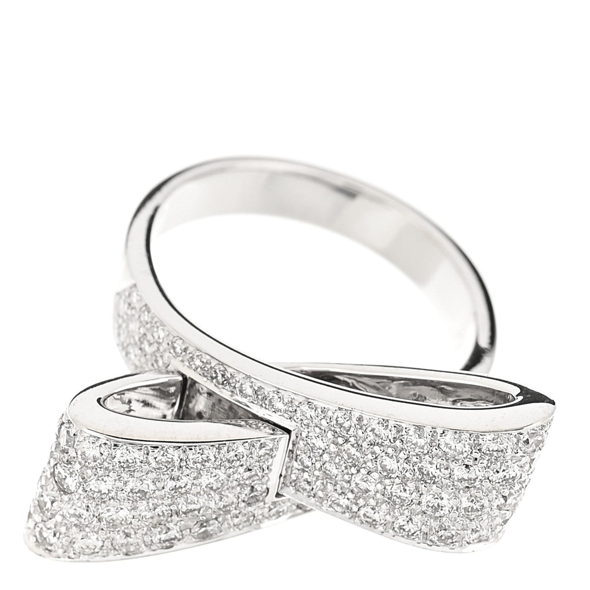 Parker & West by FASHIONPHILE18K White Gold Diamond 1.26ctw Bow Ring 53 6.25