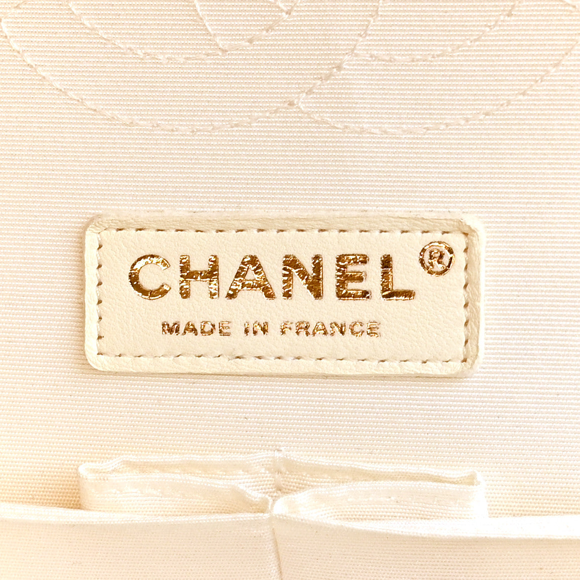 Chanel Denim Floral Printed Medium Double Flap Bag Beige