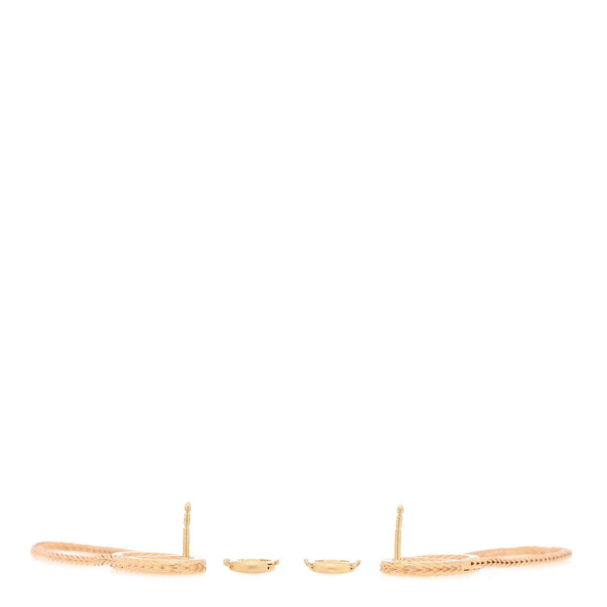Hermes 18K Yellow Gold PM Chain d'Ancre Danae Earrings
