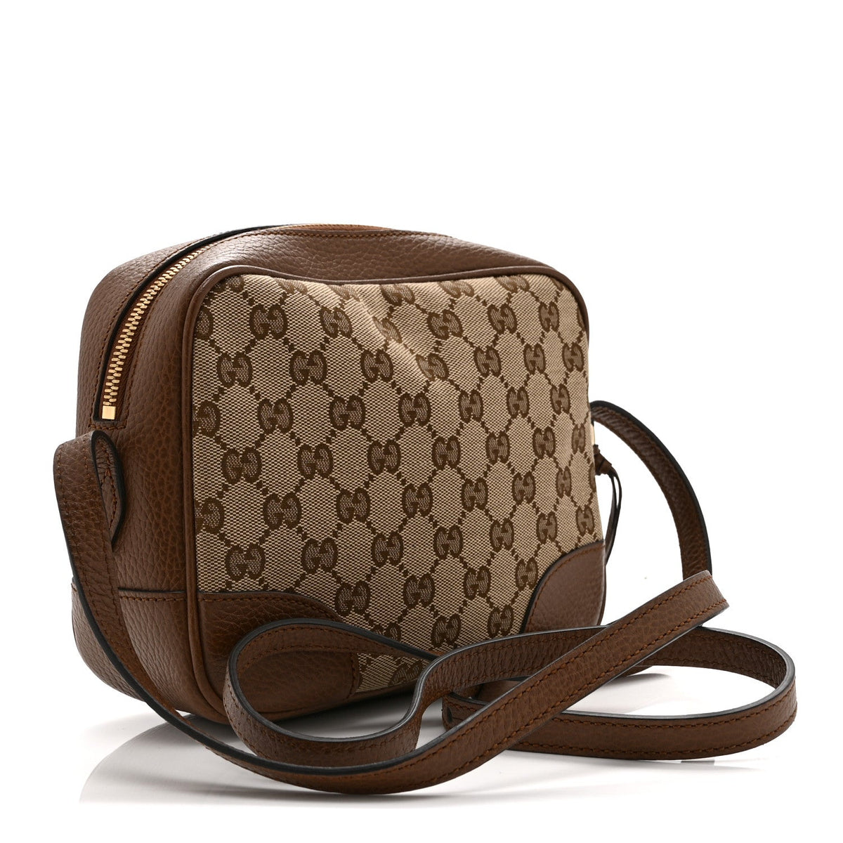 Gucci Monogram Mini Bree Messenger Bag Beige Tabacco