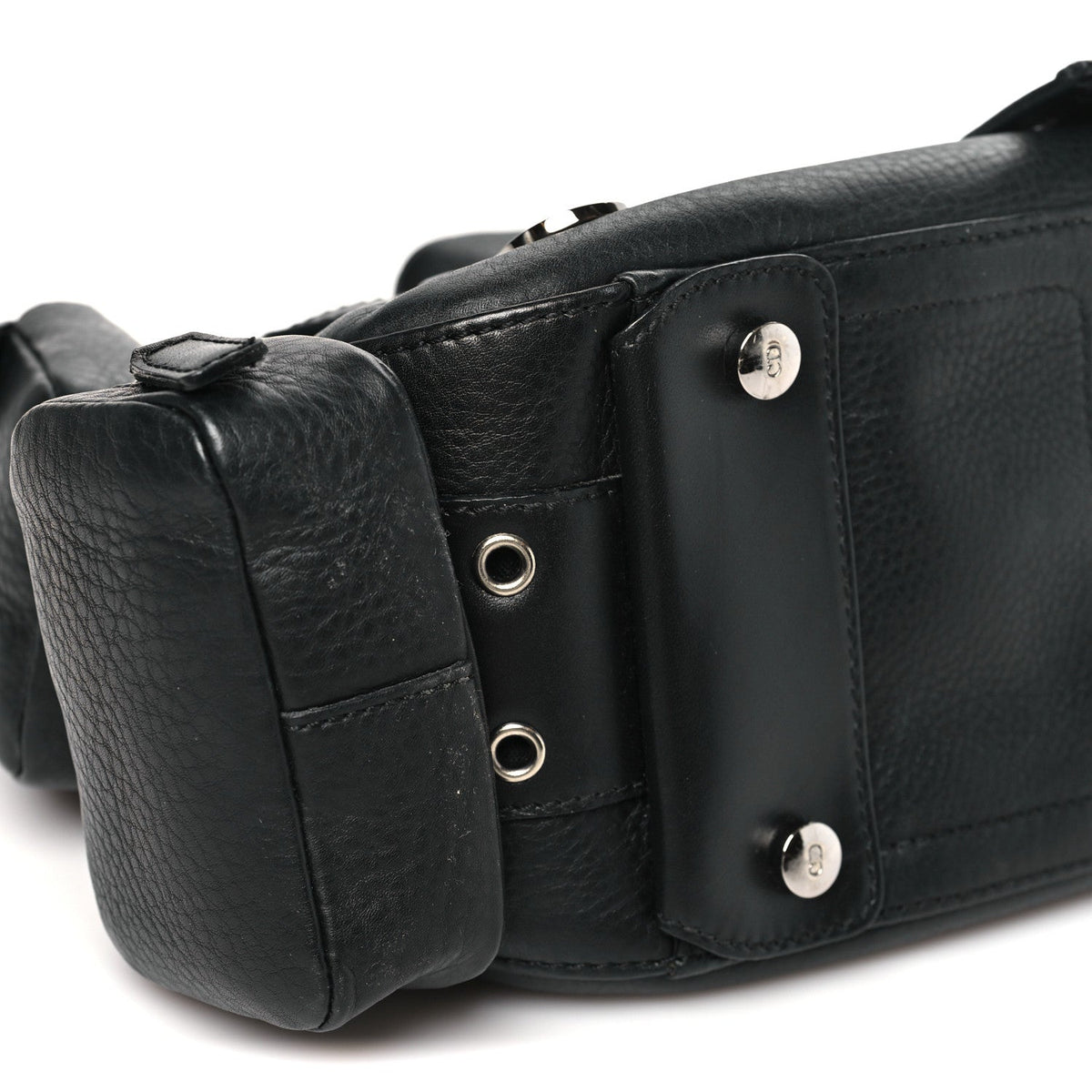 Christian Dior Leather Street Chic Columbus Ave Shoulder Bag Black