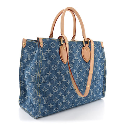 Louis Vuitton Monogram Denim Onthego MM Blue