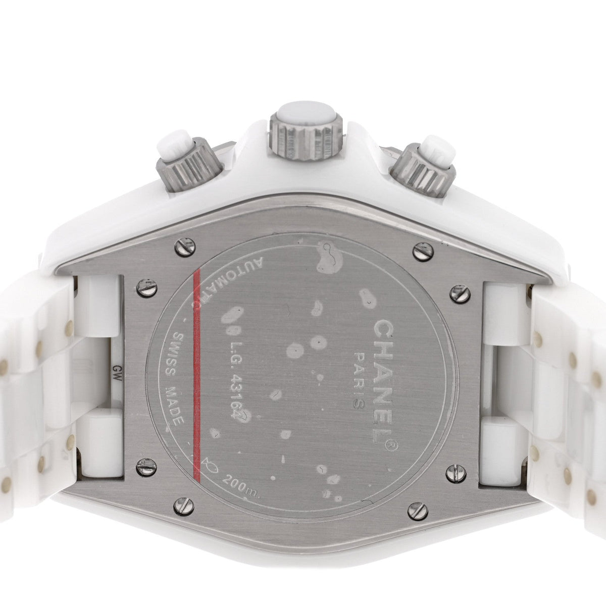 Chanel Stainless Steel Ceramic 41mm J12 Chronograph Automatic Watch White 1945373