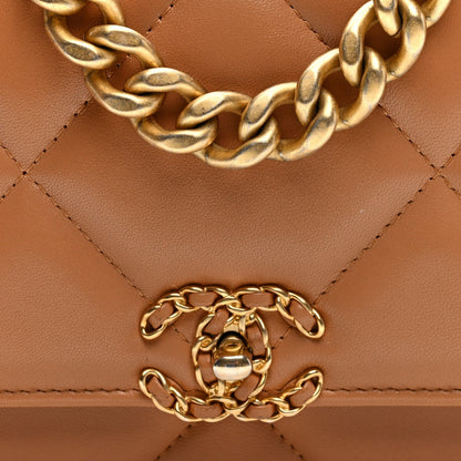 Chanel Lambskin Quilted 19 Wallet On Chain WOC Brown 1984334