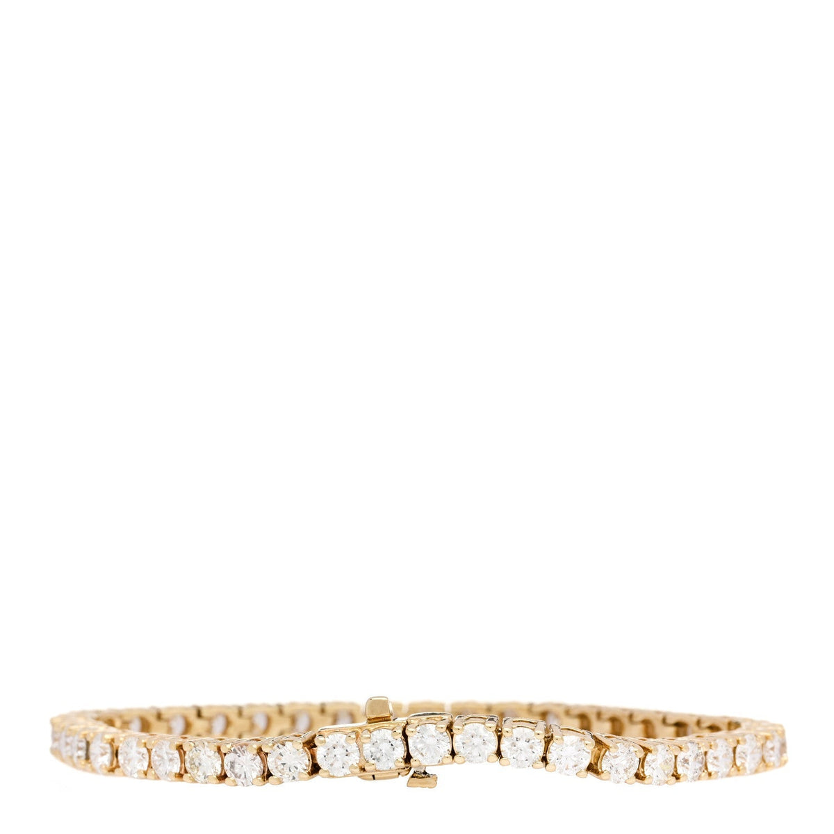Parker & West 14K Yellow Gold Diamond 6.45ctw Tennis Bracelet