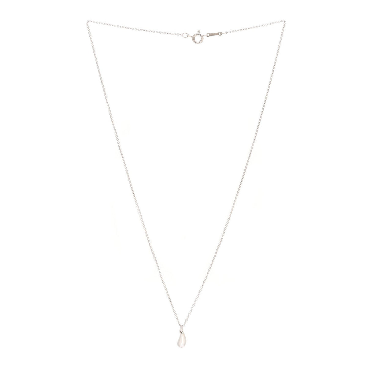 Tiffany Sterling Silver Elsa Peretti Teardrop Pendant Necklace