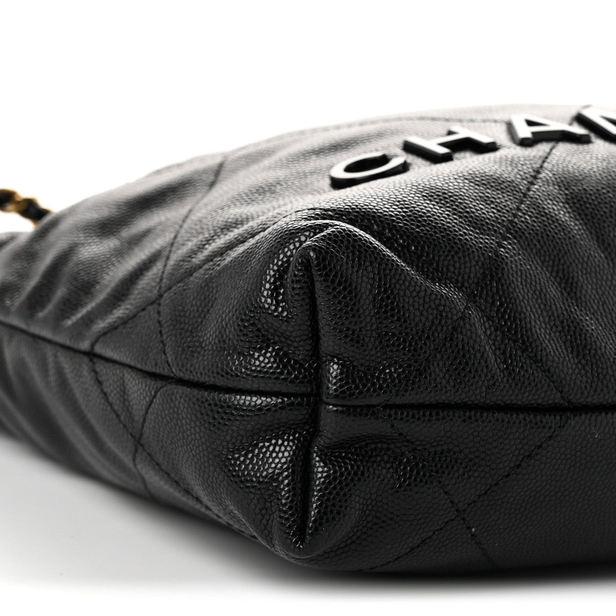 Chanel Shiny Caviar Quilted Monochrome Mini Chanel 22 Black