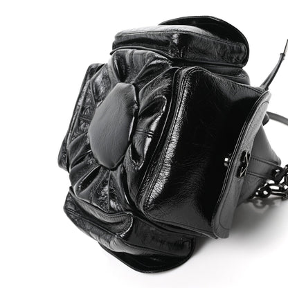 Off-White Calfskin Dumbo B Chain Pocket Bucket Bag Black