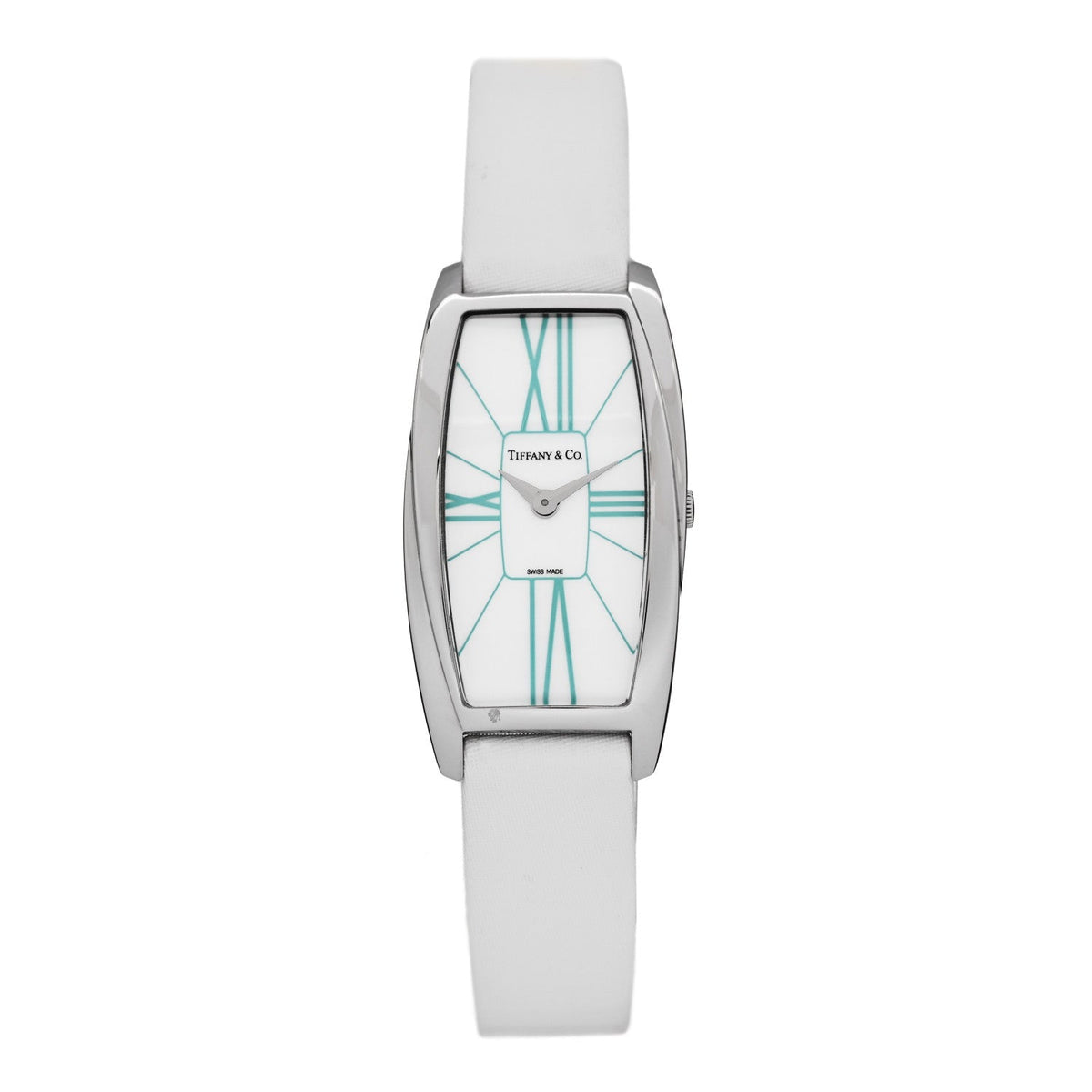 Tiffany Stainless Steel Satin 22mm Gemea Quartz Watch White