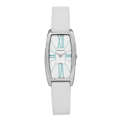 Tiffany Stainless Steel Satin 22mm Gemea Quartz Watch White