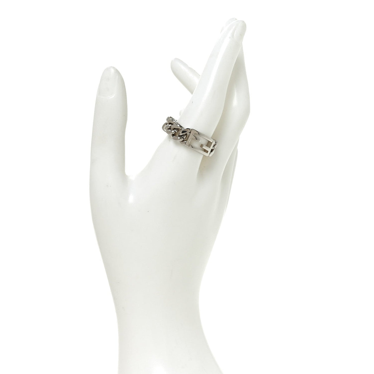 FendiMetal FF Chain Ring S Silver