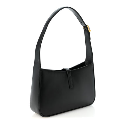 Saint Laurent Smooth Calfskin Le 5 A 7 Hobo Black