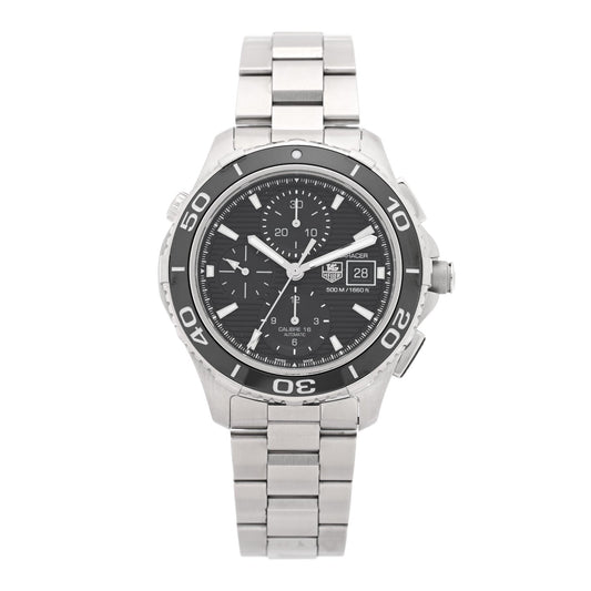 Tag Heuer Stainless Steel 43mm Aquaracer 500M Automatic Watch Black CAK2110