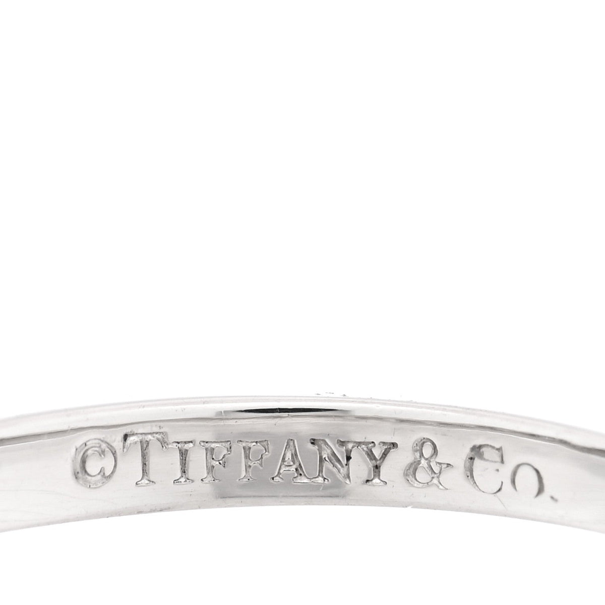 Tiffany Platinum Diamond 0.27ctw 2.2mm Forever Half Circle Band Ring 50 5.5