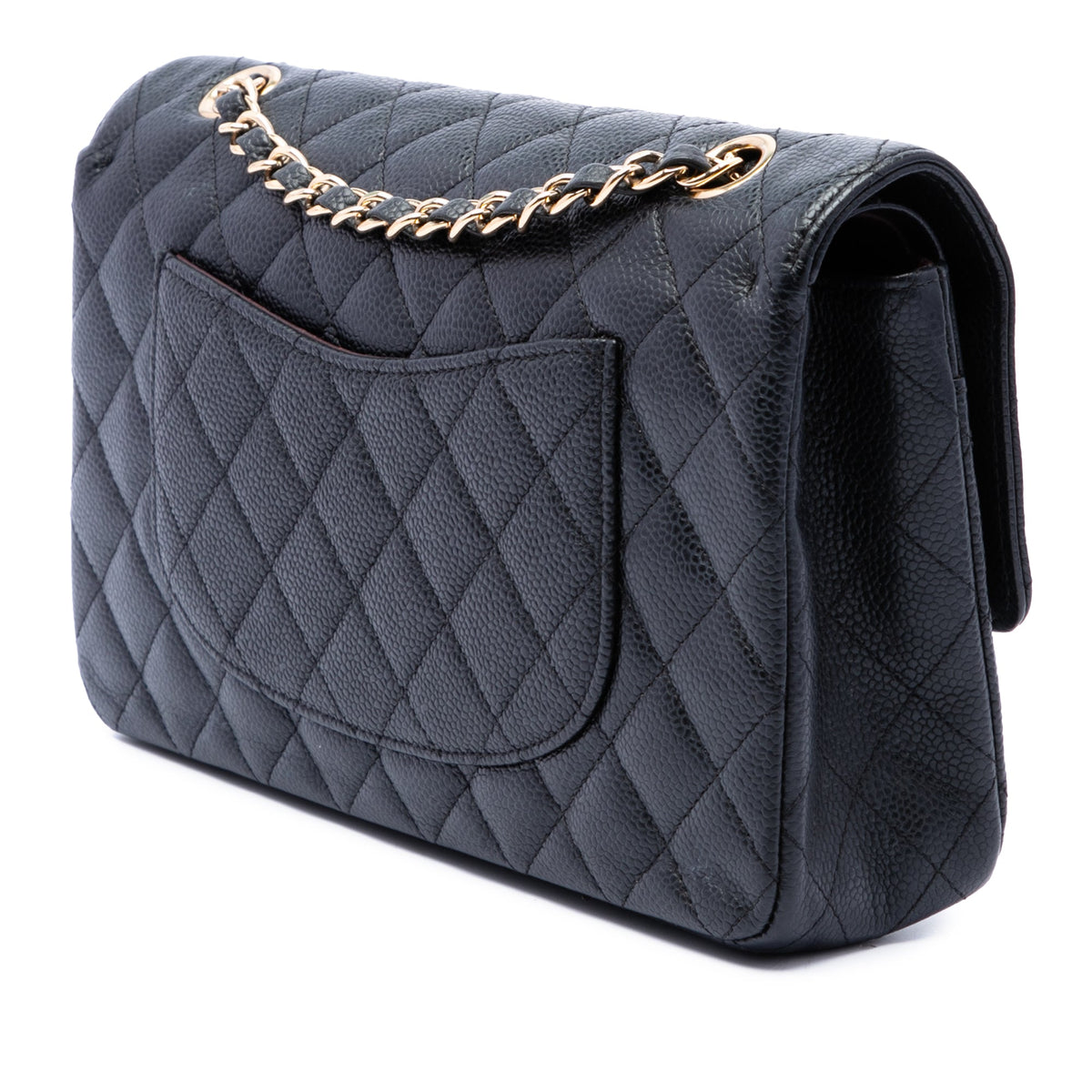Classic Double Flap Bag Quilted Caviar Medium