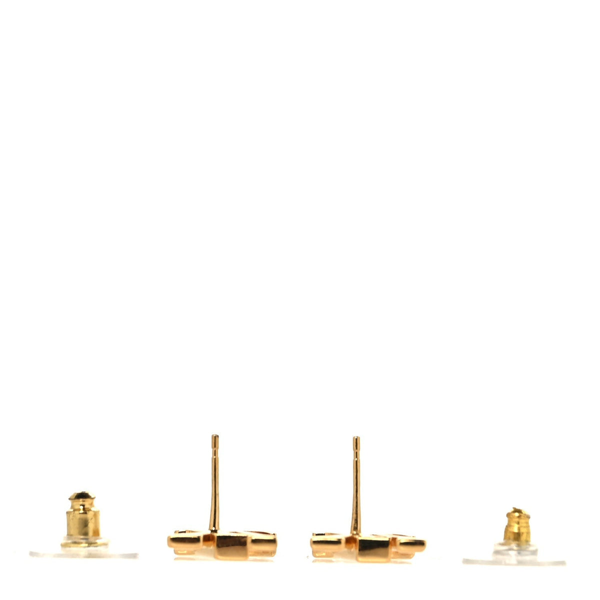 Louis Vuitton Gold Metal LV Iconic Earrings