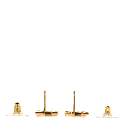 Louis Vuitton Gold Metal LV Iconic Earrings