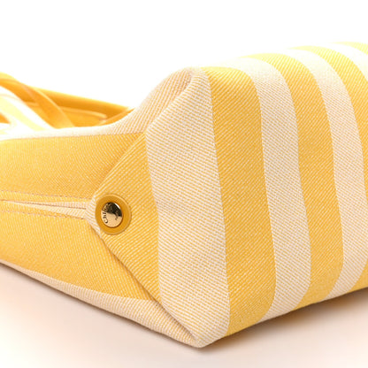 Chloe Jacquard Calfskin Stripy Small Tote Radiant Yellow