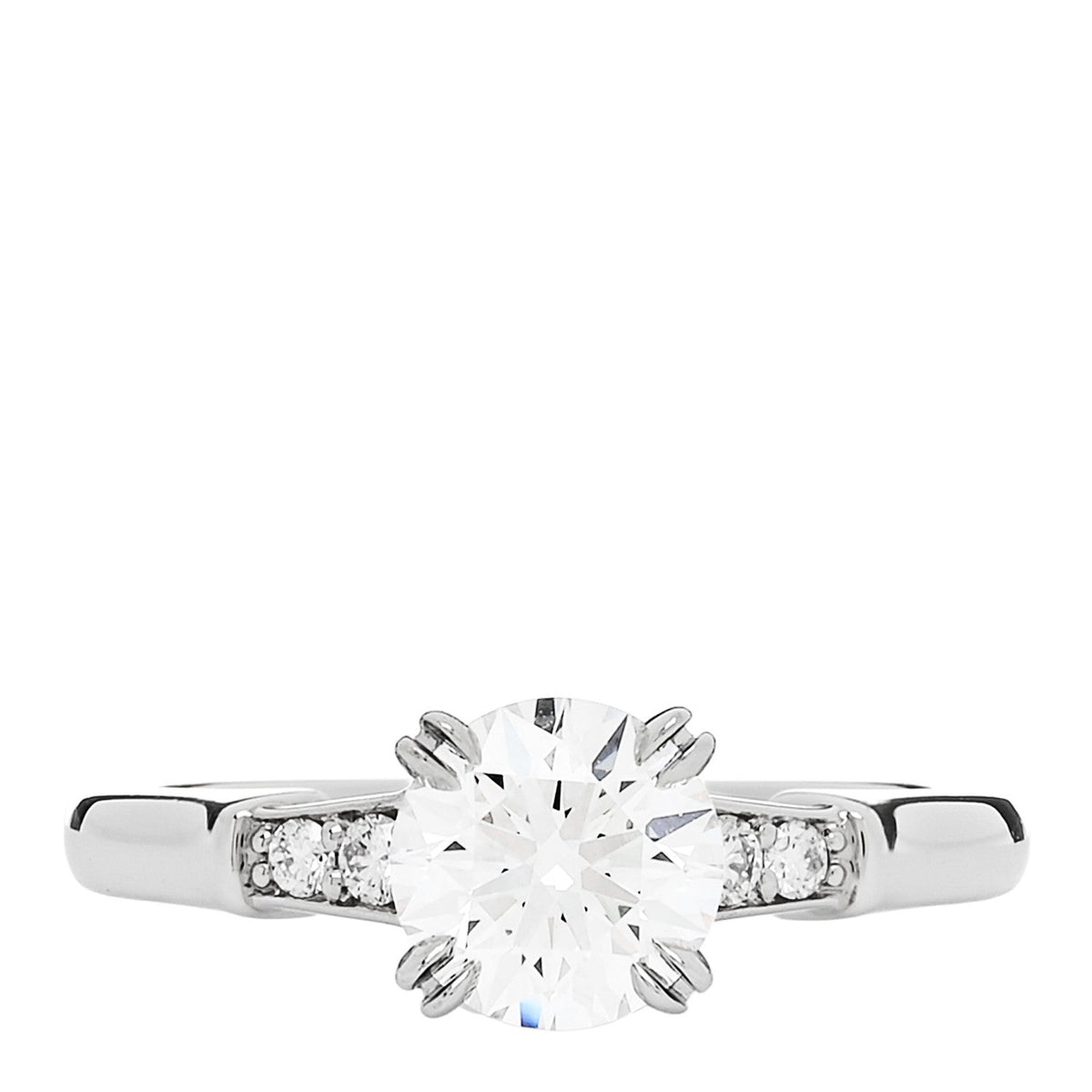 Harry Winston Platinum Diamond Classic Winston Engagement Ring 47 4