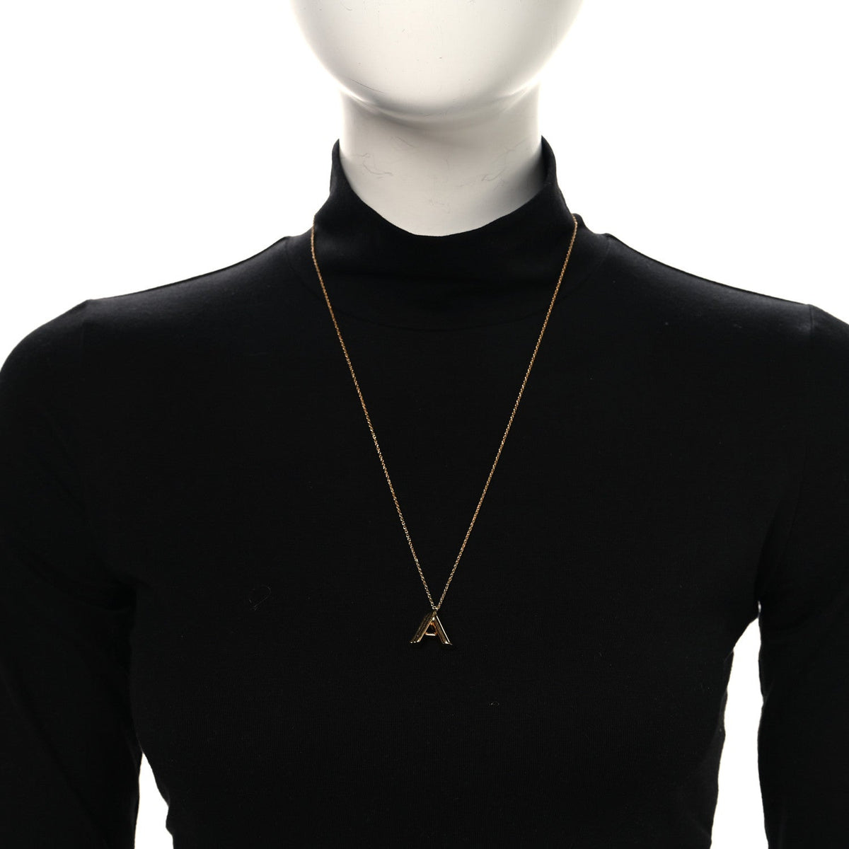 Louis Vuitton Metal LV And Me Letter A Necklace Gold
