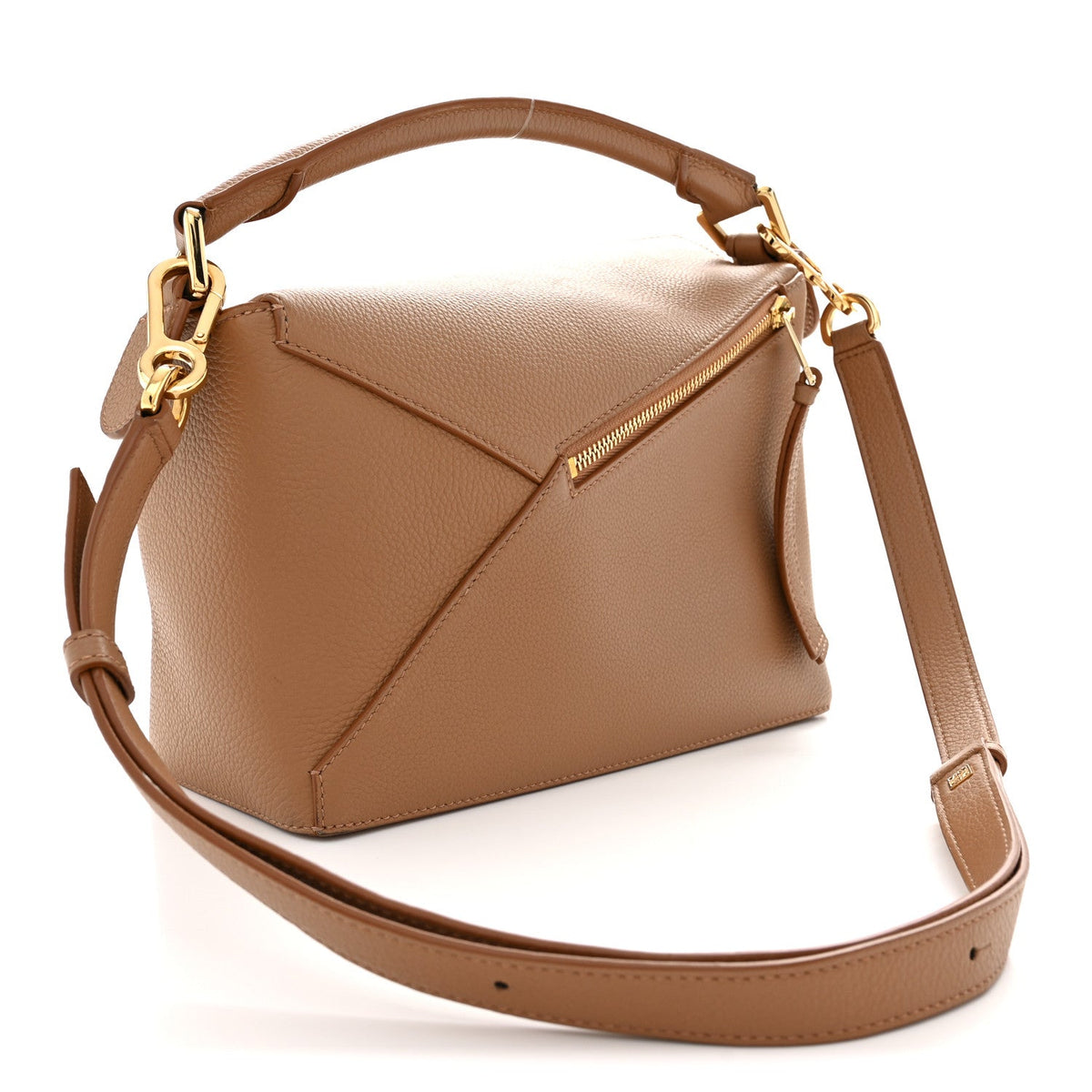 Loewe Grained Calfskin Small Puzzle Edge Bag Toffee 1909881