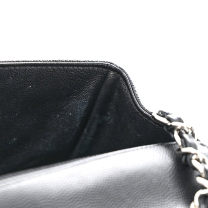 Chanel Caviar Chevron Quilted Mini Rectangular Flap Black