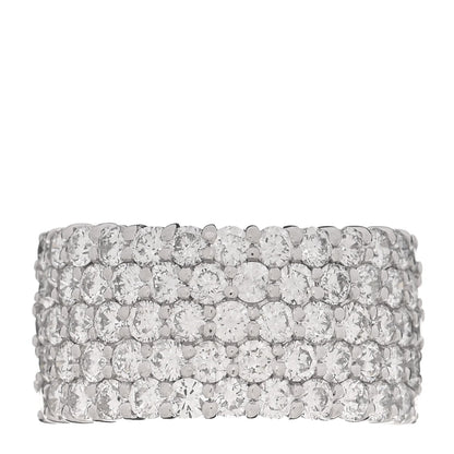 Parker & West Platinum Diamond 3.02ctw Five Row Half Eternity Band Ring 54 6.75