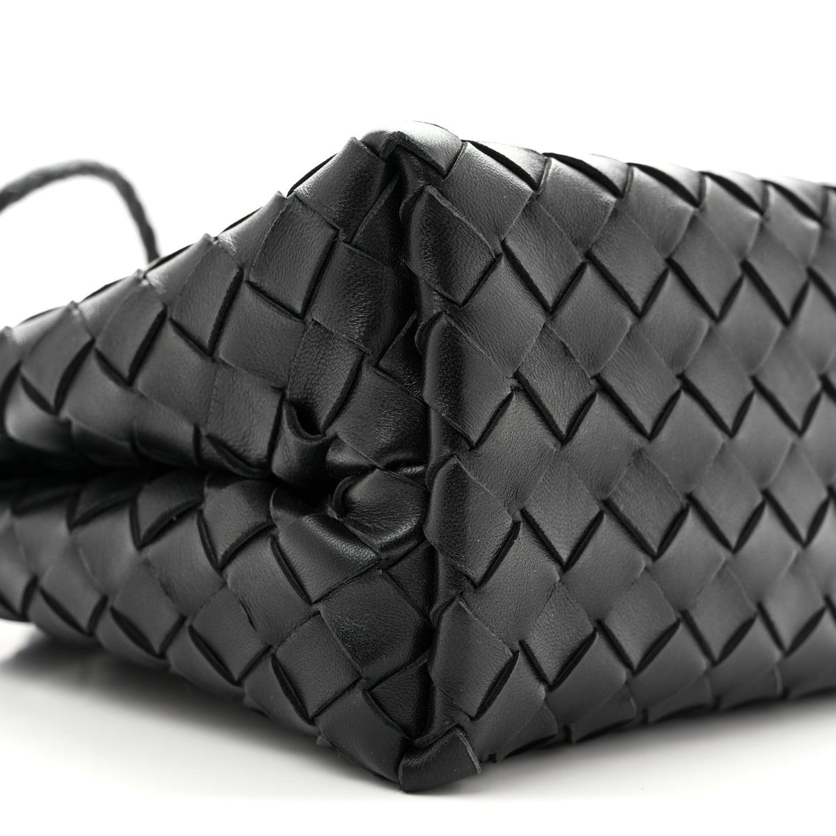 Bottega Veneta Nappa Intrecciato Small Andiamo Shoulder Bag Black