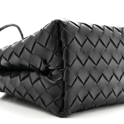 Bottega Veneta Nappa Intrecciato Small Andiamo Shoulder Bag Black