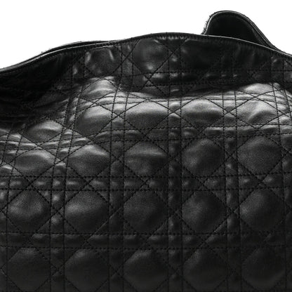 Christian Dior Lambskin Cannage Large Dior Soft Hobo Black