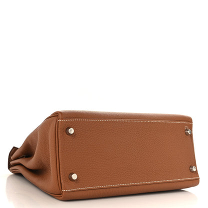Hermes Togo 28cm Kelly Retourne Bag Gold