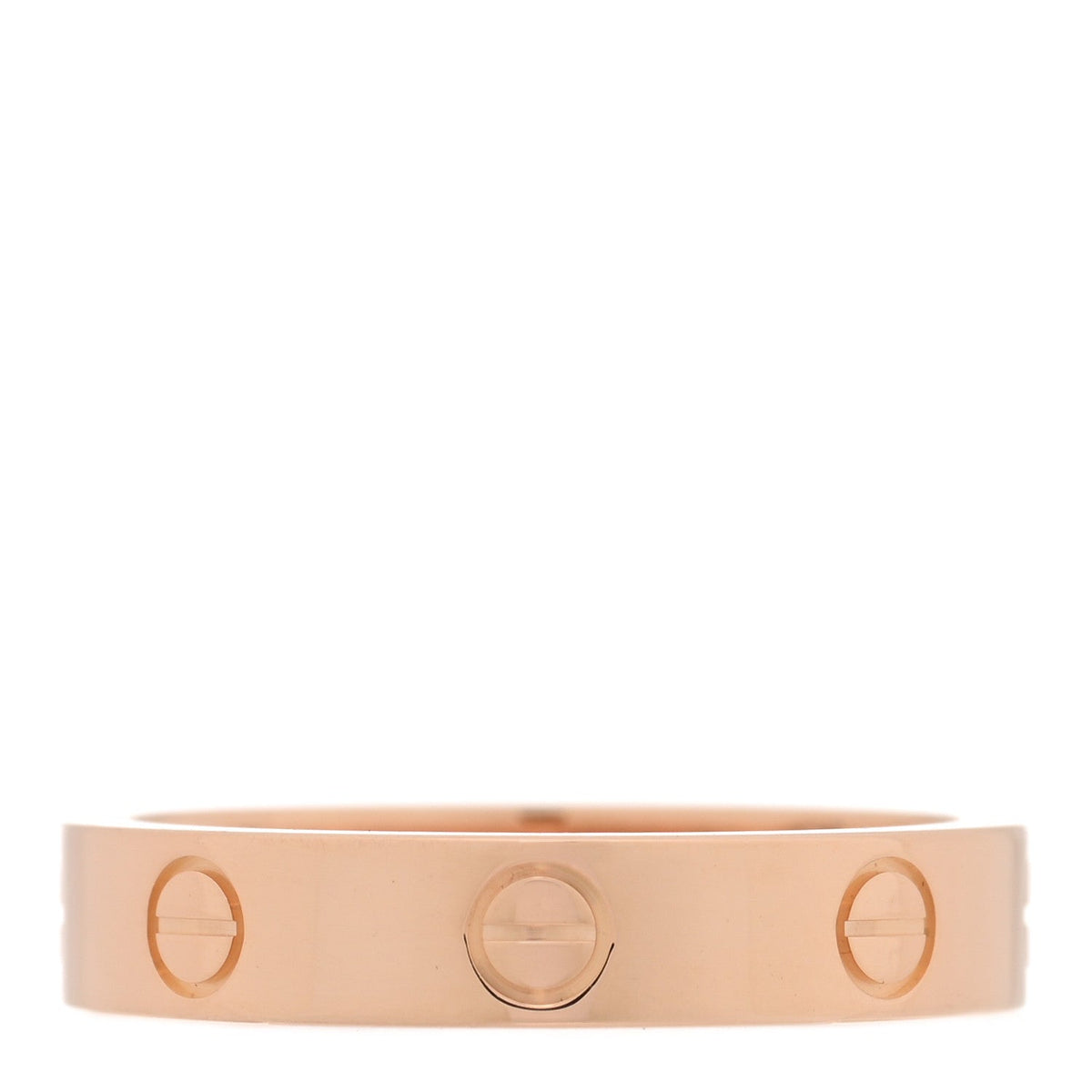 Cartier 18K Pink Gold Diamond 4mm LOVE Wedding Band Ring 54 6.75
