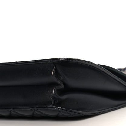 Christian Dior Lambskin Cannage Large Dioraddict Flap Black